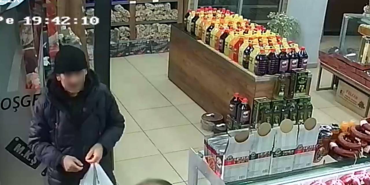 Satın Aldığı Et Karşılığında Kasaba Verdiği Altın Sahte Çıkan Hırsız Kamerada