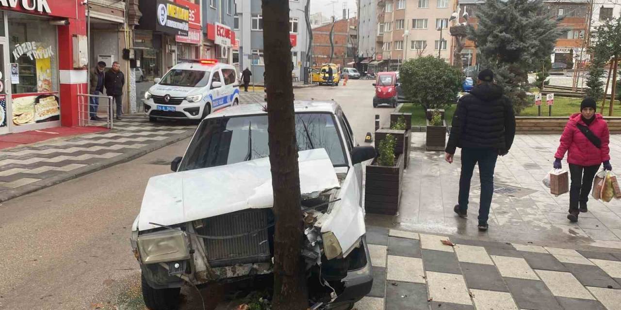 Köpeğe Çarpmamak İçin Ağaca Çarptı