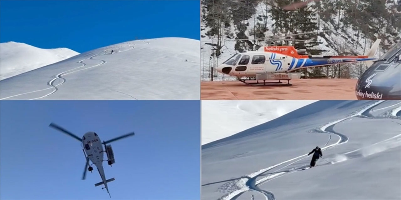 Kaçkar Dağları'nda "heliski" heyecanı devam ediyor