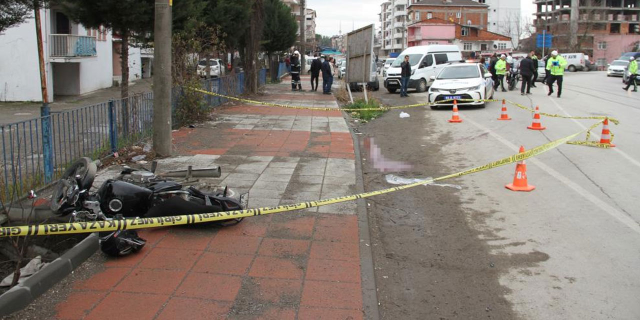 Samsun'da motosiklet sürücüsü imam trafik kazasında hayatını kaybetti