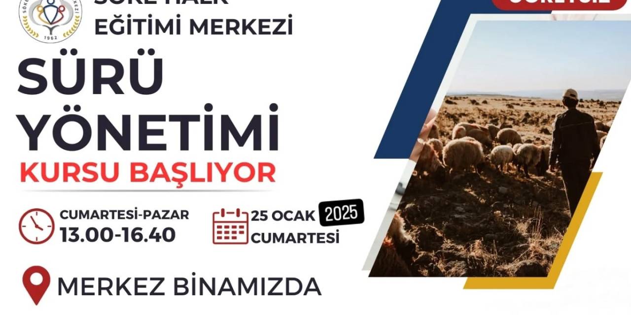 Söke Halk Eğitim Merkezi ’sürü Yönetimi Kursu’ Düzenliyor