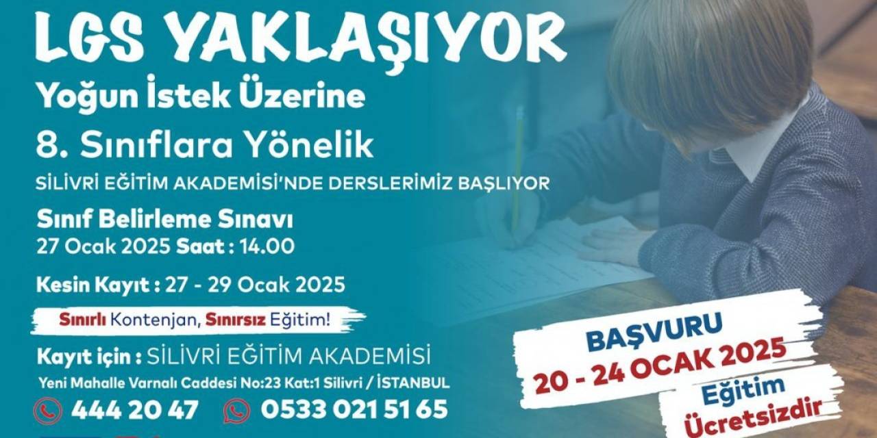 Silivri Belediyesinden Ücretsiz Lgs Dersleri