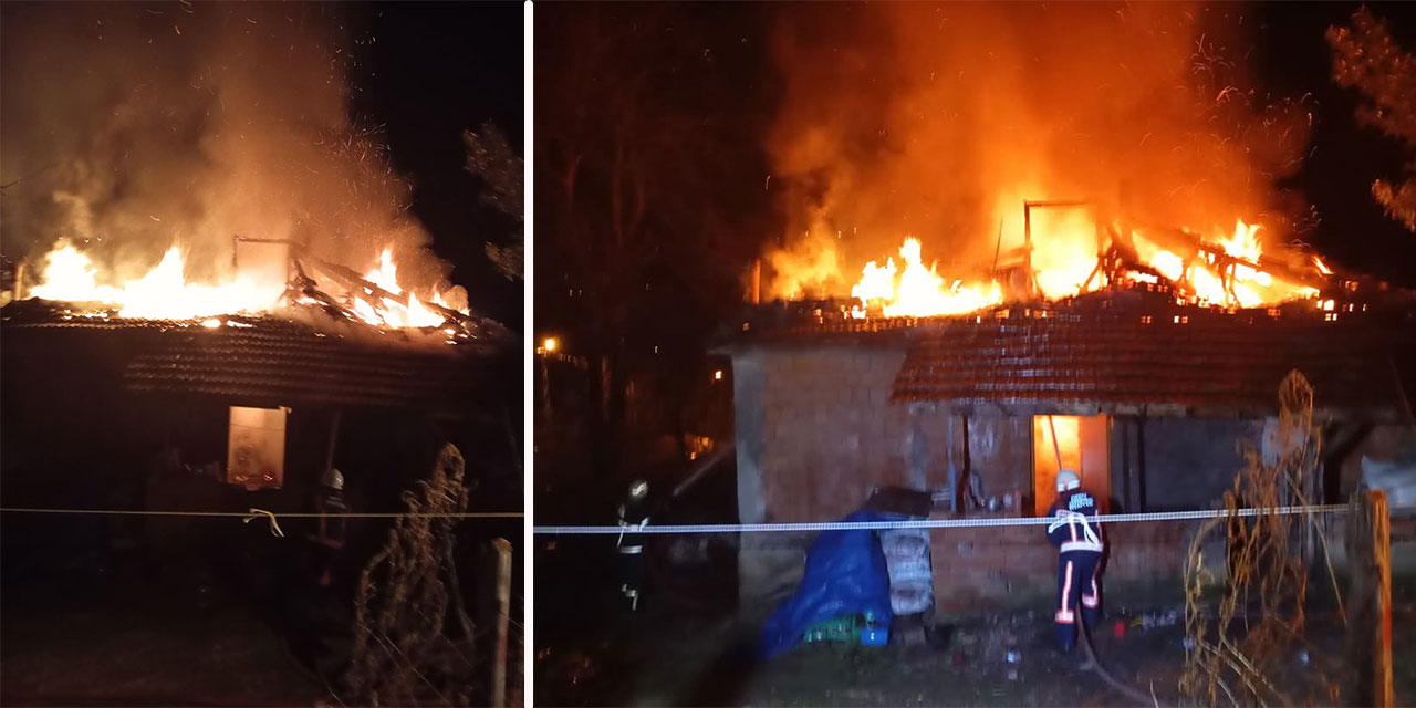 Ordu’da soba bacasından kaynaklı çıkan yangın, söndürüldü