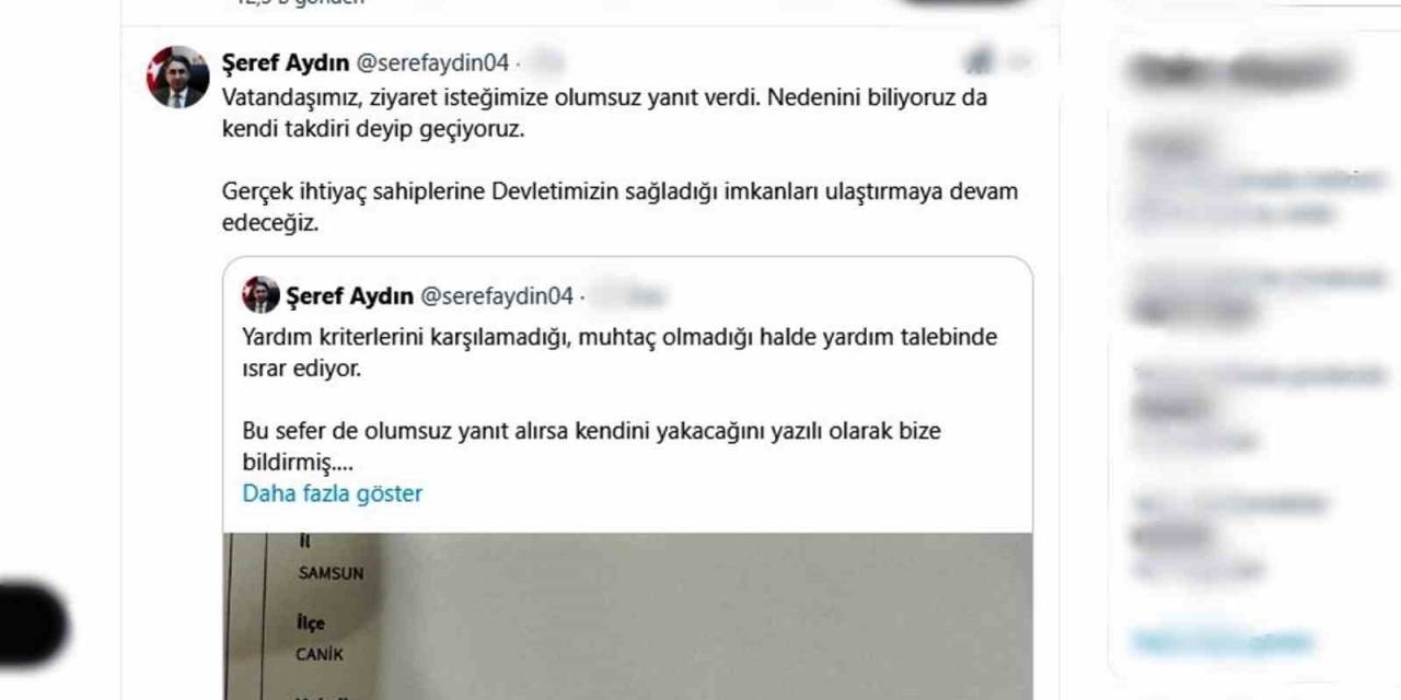 Kaymakam Aydın: "Vatandaşımız, Ziyaret İsteğimize Olumsuz Cevap Verdi"