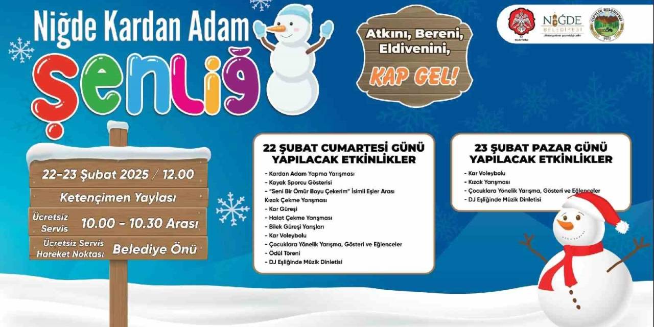 Niğde’de Kardan Adam Şenliği Başlıyor