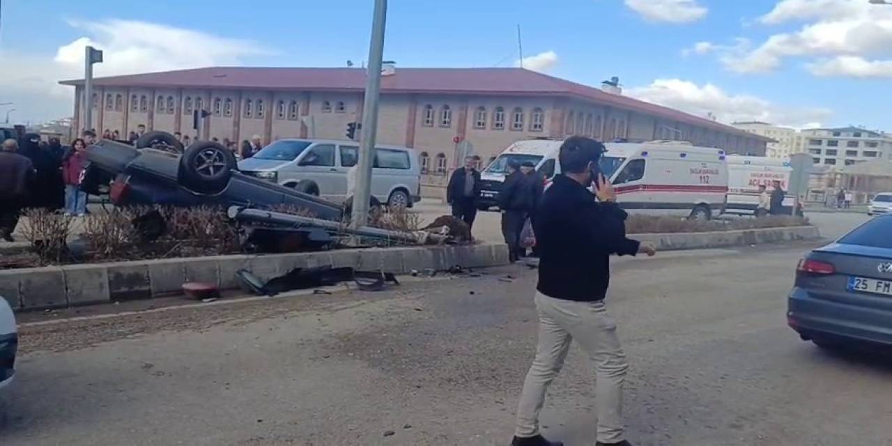 Erzurum’da Trafik Kazası: 1 Yaralı