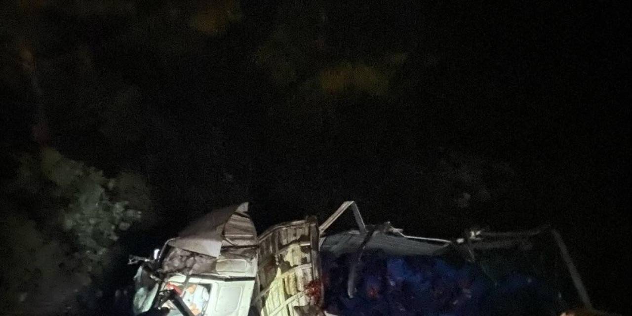 Seydikemer’de Domates Yüklü Kamyon Uçuruma Yuvarlandı: 1 Yaralı