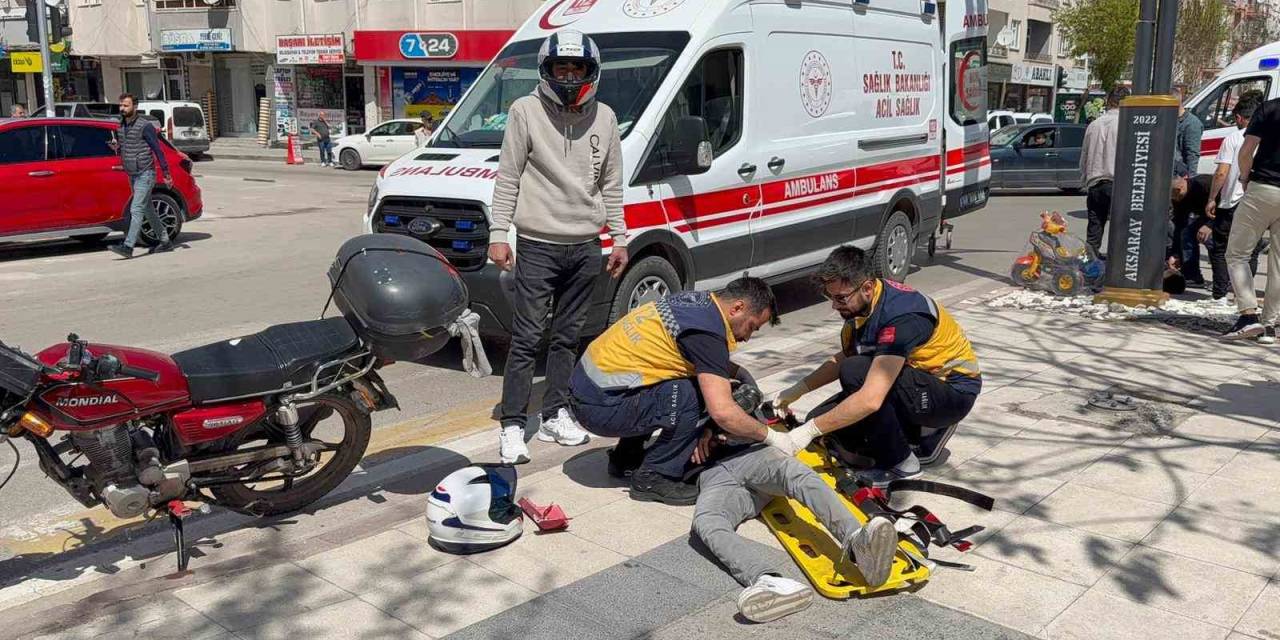 Aksaray’da Motosikletler Çarpıştı: 2 Yaralı