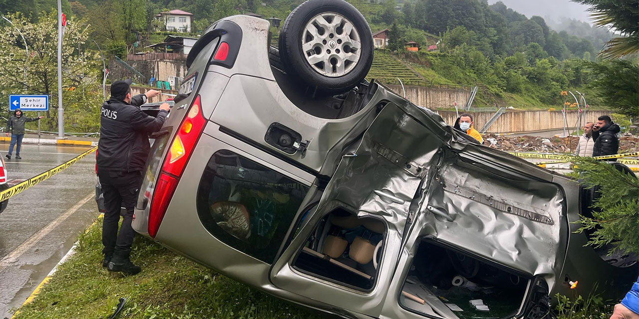 Rize'de Trafik Kazası 1 Ölü