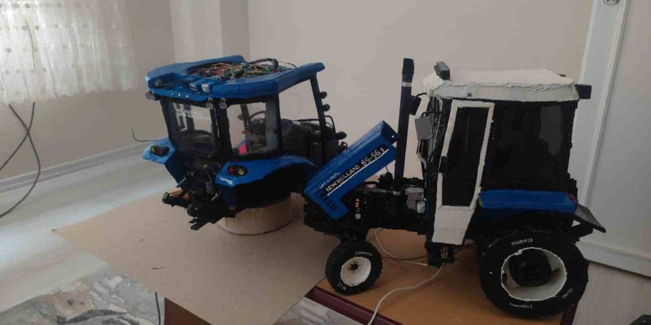 Diyarbakır’da Liseli Kaşif, Maket Traktörlerle Gerçeğinin Birebirini Yapıyor