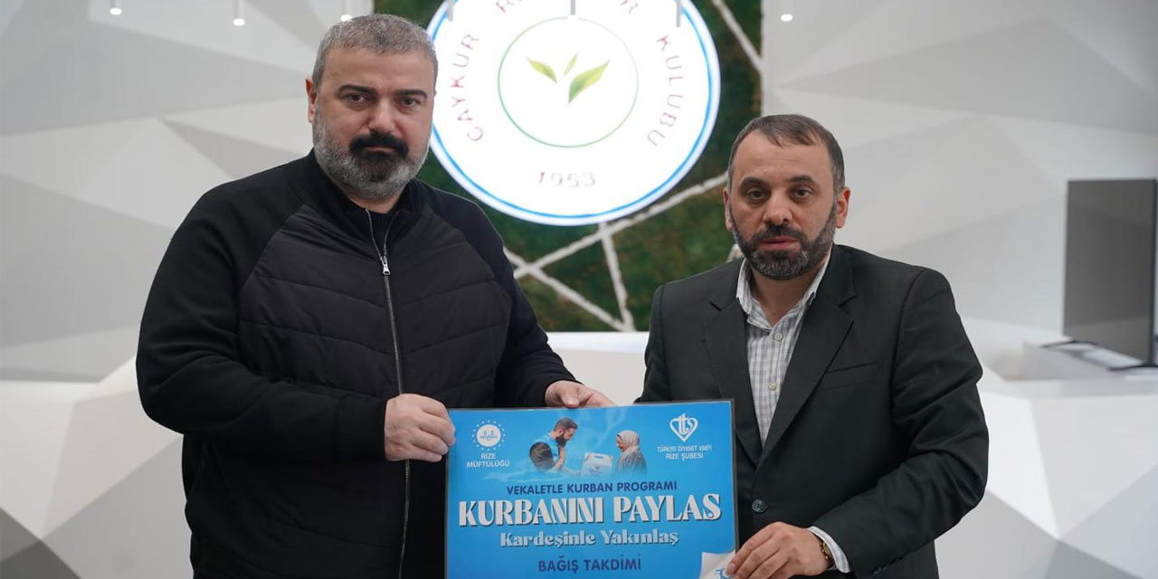 Çaykur Rizespor Kulüp Başkanı İbrahim Turgut’tan Türkiye Diyanet Vakfı’na kurban bağışı