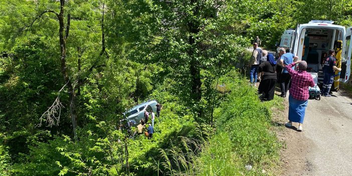 Rize'de Kontrolden Çıkan Hafif Ticari Araç Çay Bahçesine Yuvarlandı: 2 Yaralı