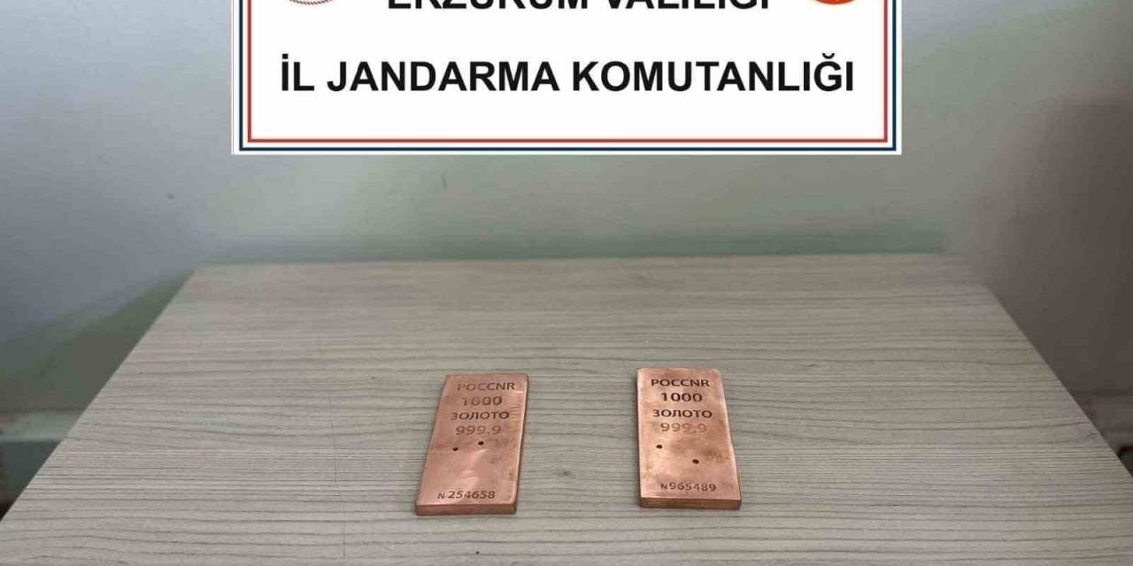 Jandarma Erzurum’da 2 Kilo Sahte Külçe Altın Ele Geçirdi