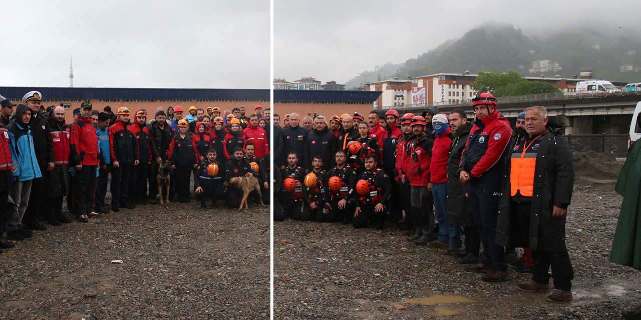 Rize'de 500 personelin katılımıyla bölgesel sel ve taşkın tatbikatı yapıldı