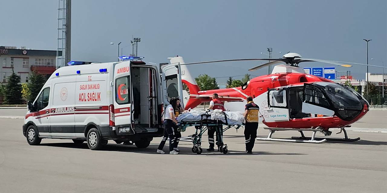 Ambulans helikopter 16 yaşındaki kanser hastası çocuk için havalandı