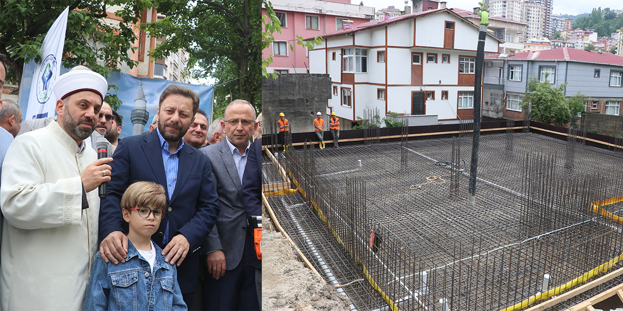 Rize'de Çarşı Mahallesi Camisi'nin temeli törenle atıldı