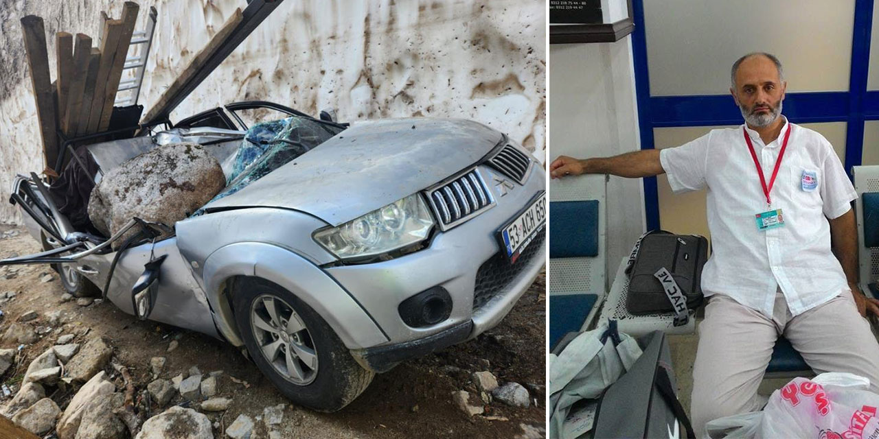 Rize'de Kayanın Altında Kalan Kamyonette Can Pazarı: 1 Ölü, 2 Yaralı
