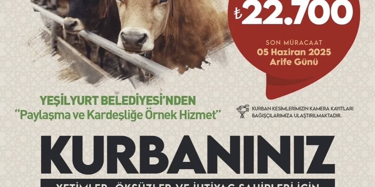 Yeşilyurt Belediyesi ’ Kurban Bağışı’ Kampanyasında Yarın Son Gün