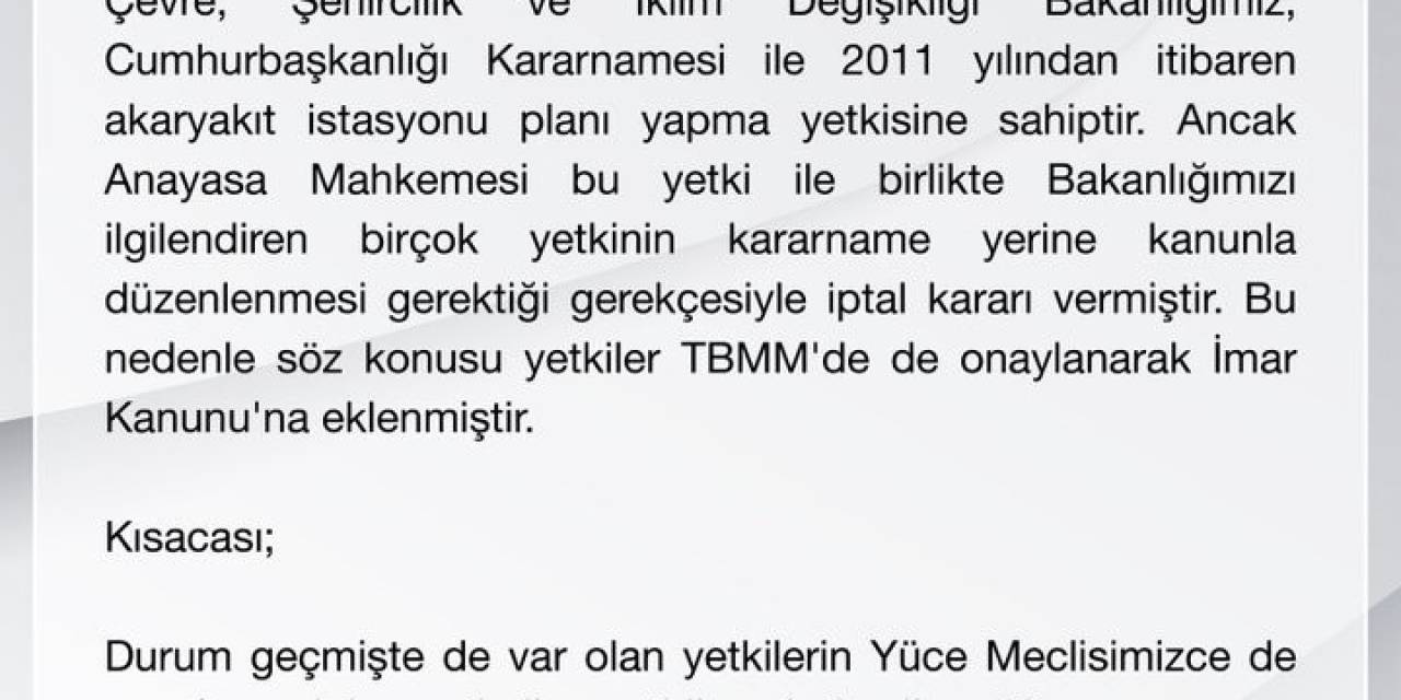 Bakanlıktan Özgür Özel’in Akaryakıt İstasyonlarıyla İlgili İddialarına Yalanlama