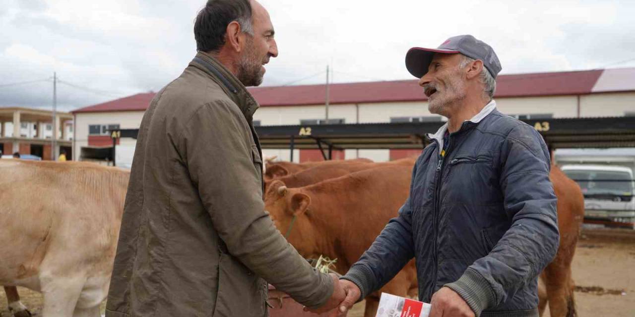 Bayburt’ta Kurban Pazarlığı Renkli Ve Samimi Görüntülere Sahne Oldu: Fiyatta Orta Yolu Bulunca Sarılıp Kucaklaştılar