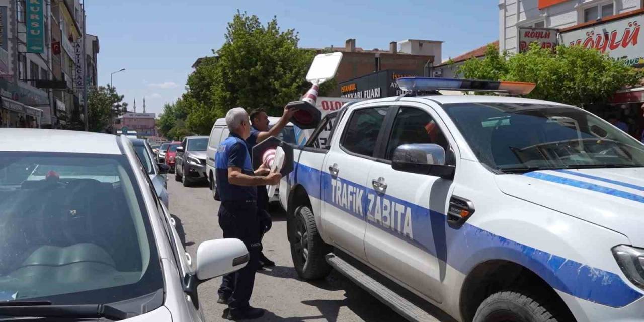 Kırıkkale’de Zabıtadan Kaldırım Ve Yol İşgali Denetimi