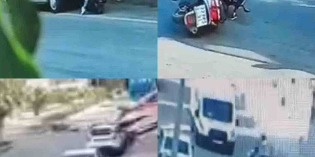 Alkollü Sürücü Otomobille Motosikletlinin Üzerinden Geçti: O Anlar Kamerada