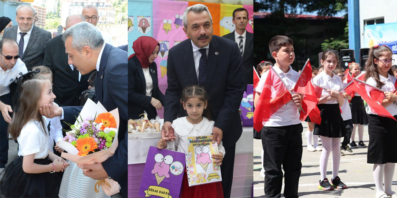 Rize’de öğrenciler karne heyecanı yaşadı