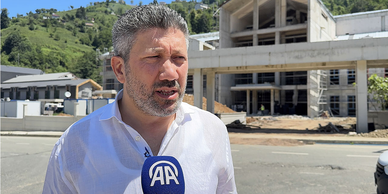 Güneysu'daki 100 yataklı hastanenin yapımı sürüyor