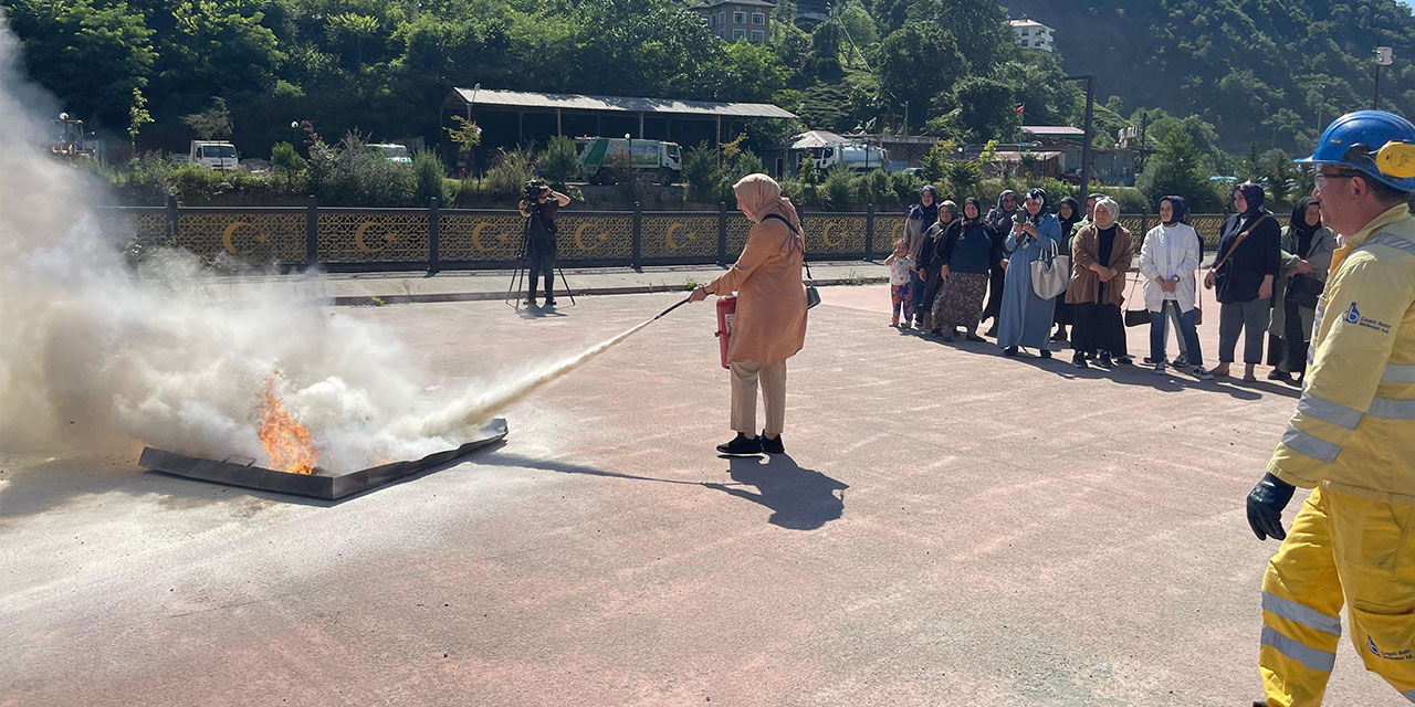 Çayeli Bakır, Madenlili Kadınları Yangına Karşı Bilinçlendi