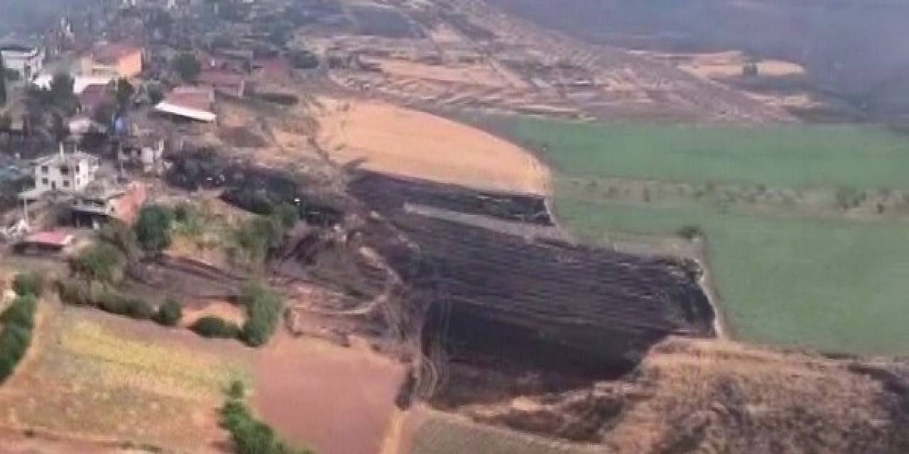 Bilecik’te Kısmen Kontrol Altına Alına Yangının Bıraktığı Tahribat Havadan Görüntülendi