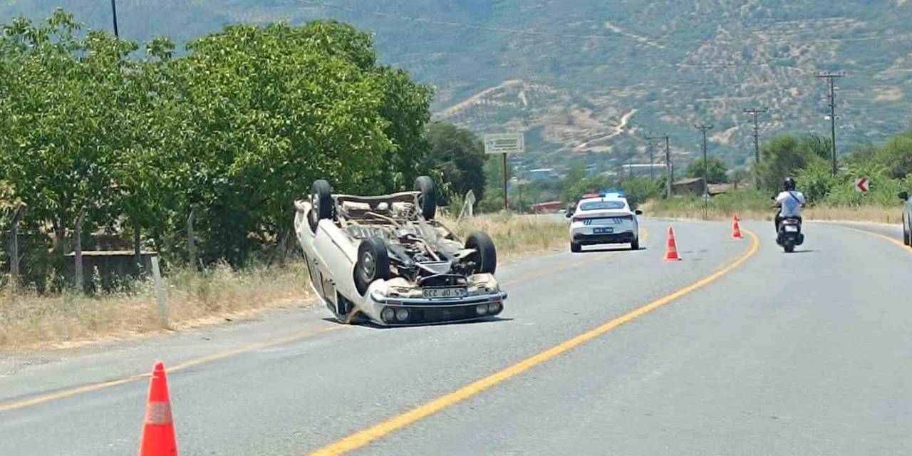 Otomobil Takla Atıp Ters Döndü: 1 Yaralı