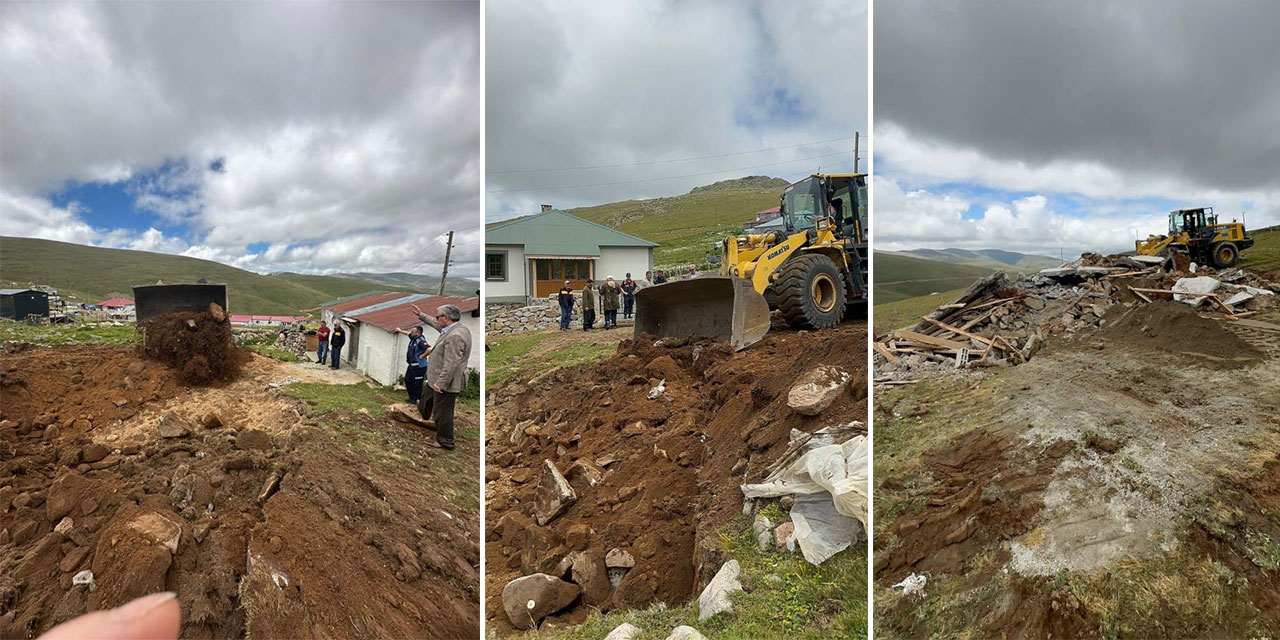 Trabzon’da kaçak yapılar yıkılıyor