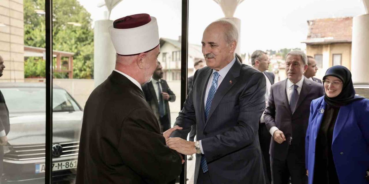 Tbmm Başkanı Kurtulmuş, Bosna Hersek İslam Birliği Başkanı Kavazoviç İle Bir Araya Geldi