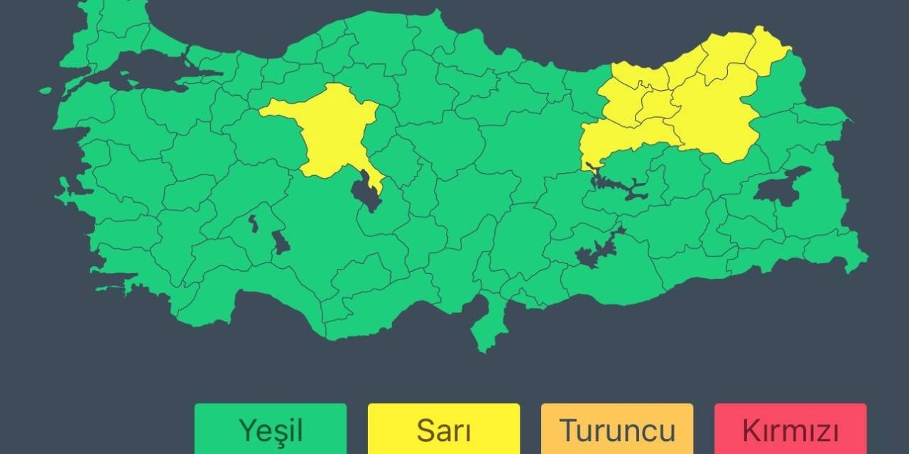 İçişleri Bakanlığı’ndan 9 İl İçin Sarı Kodlu Uyarı