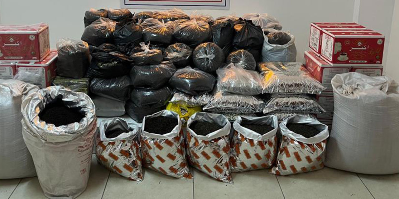 Gaziantep'te 300 kilo kaçak çay ele geçirildi
