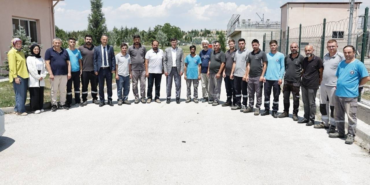 Başkan Eyüp Kahveci’den Atık Su Arıtma Tesisi Personeline Teşekkür Ziyareti