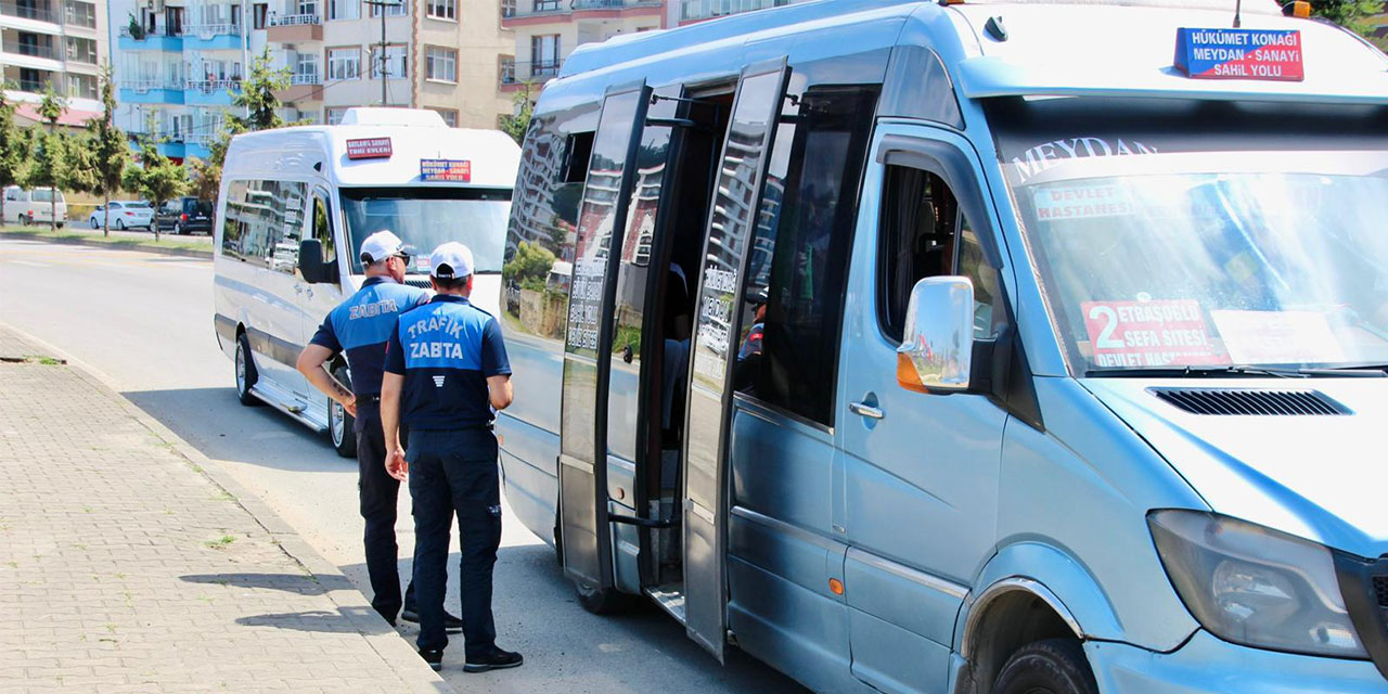 Giresun'da toplu taşıma araçlarında klima denetimi gerçekleştirildi
