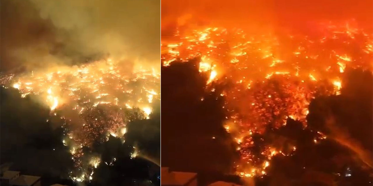 Bursa'da ormanlık alanda çıkan yangın, yerleşim yerlerine kadar ulaştı