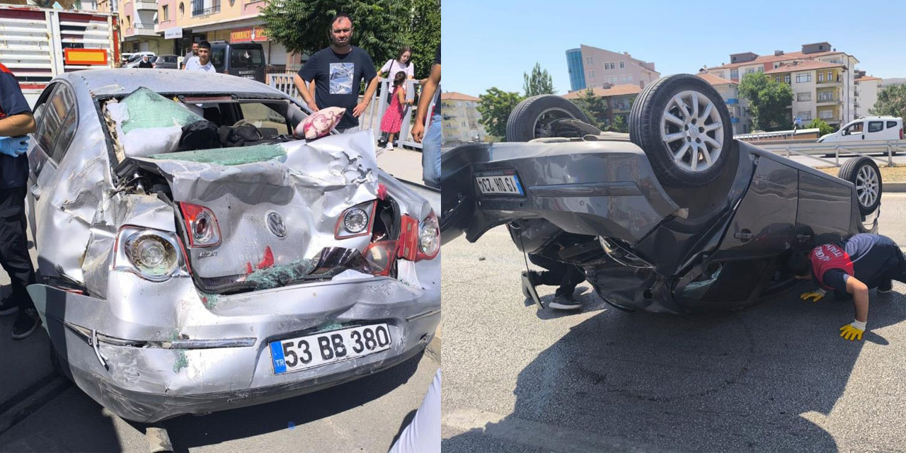 3 aracın karıştığı zincirleme kazada 1’i çocuk 8 kişi yaralandı