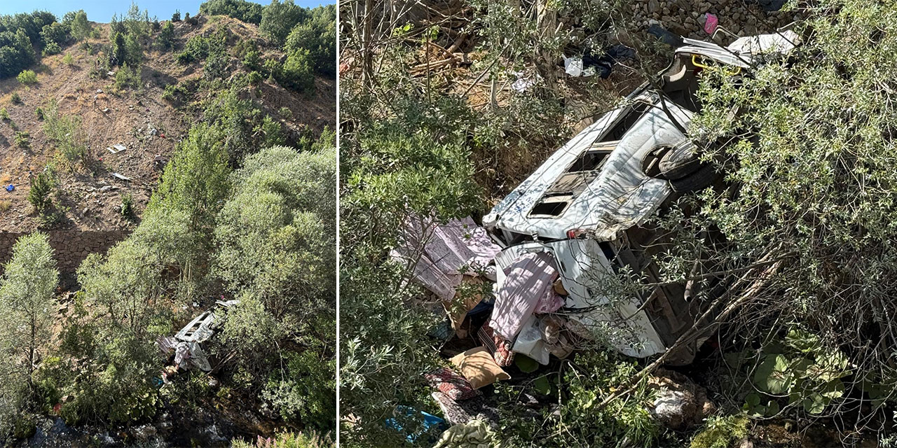 Tarım işçilerini taşıyan minibüs uçuruma yuvarlandı: 3 ölü, 4'ü ağır 18 yaralı
