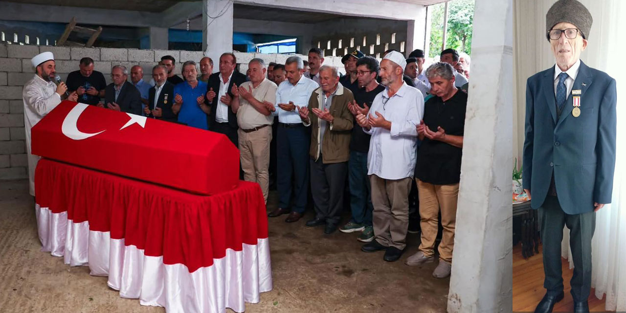 Kıbrıs Gazisi Ahmet Çakmakçı Rize'de Son Yolculuğuna Uğurlandı