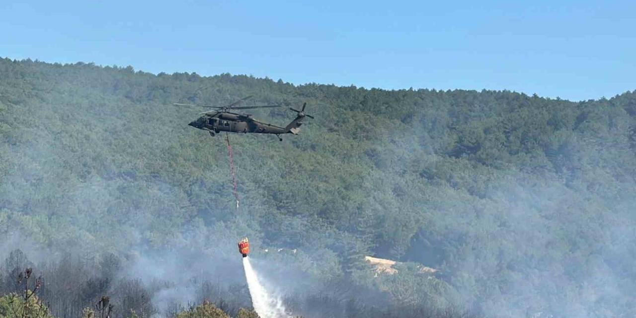 Uşak’ta Orman Yangınına Havadan Ve Karadan Müdahale Ediliyor