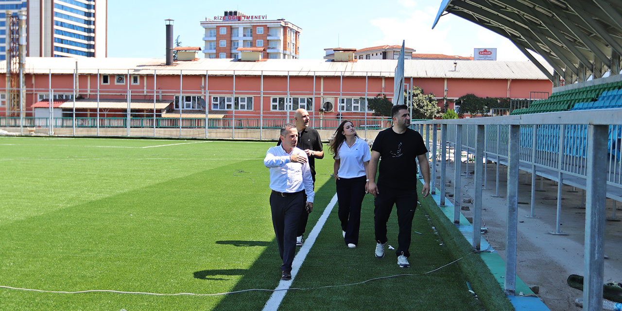 Rize'de Engindere Futbol Sahası Projesinde Sona Gelindi