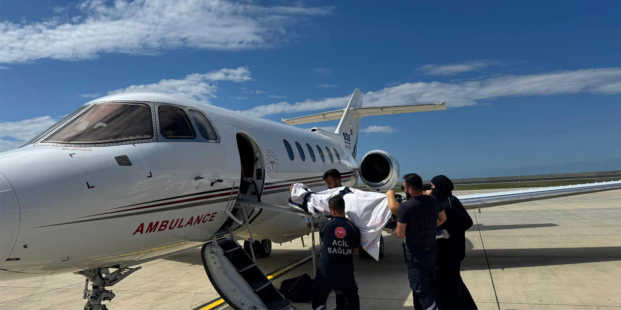 Rize’den Ankara’ya Uçak Ambulansla Hayat Kurtarma Operasyonu