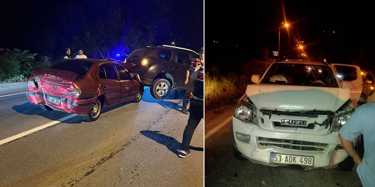 Rize'de zincirleme kaza: 5 yaralı