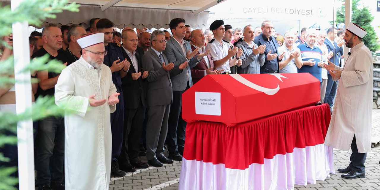 Rizeli Kıbrıs Gazisi Nurhan Kibar Son Yolculuğuna Uğurlandı