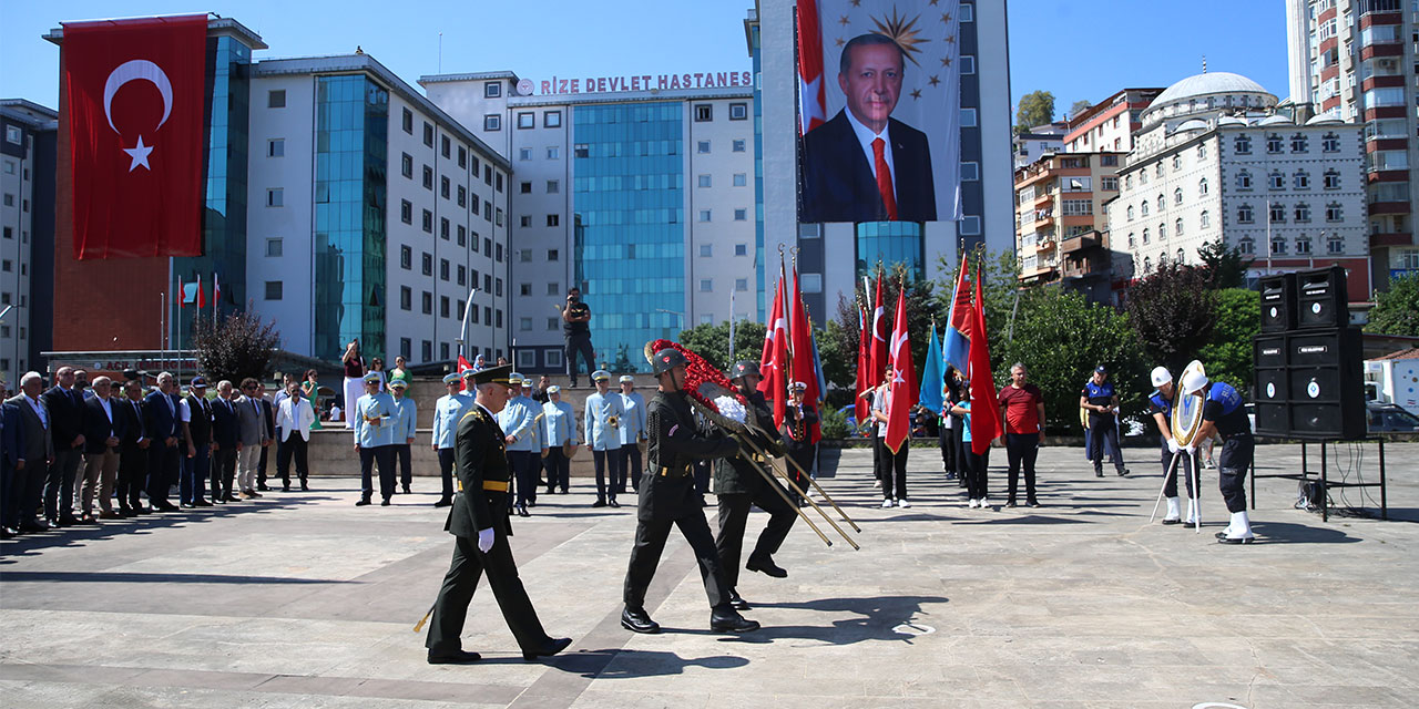 Rize'de 30 Ağustos Zafer Bayramı kutlandı