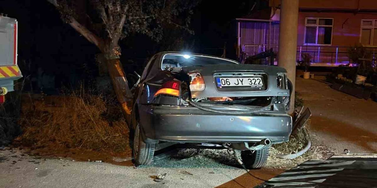 Bolu’da Alkollü Sürücü Ağaca Çarptı: 2 Yaralı
