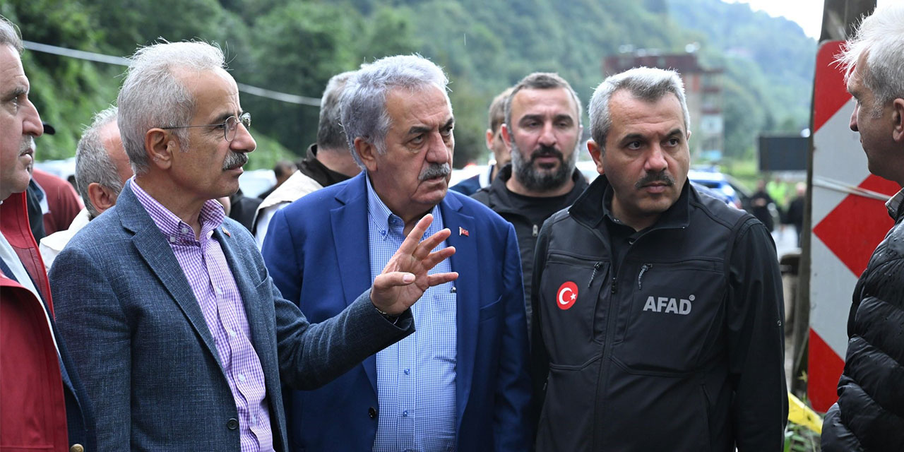 Bakan Bak ve Bakan Uraloğlu ile AFAD Başkanı Vali Pehllivan Rize'de