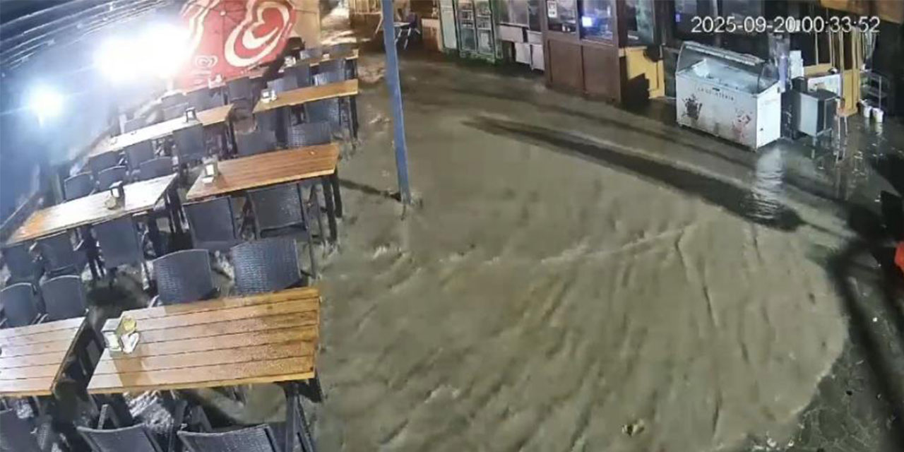 Rize'de sel böyle geldi